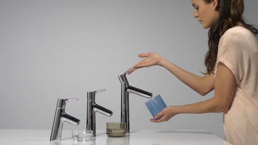 hansgrohe Wasserhahn Talis S (Armatur mit Auslauf Höhe 100mm, ohne Ablaufgarnitur) Chrom, Chrom