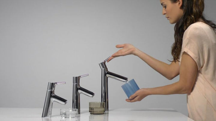 hansgrohe Wasserhahn Talis S (Armatur mit Auslauf Höhe 100mm, ohne Ablaufgarnitur) Chrom, Chrom
