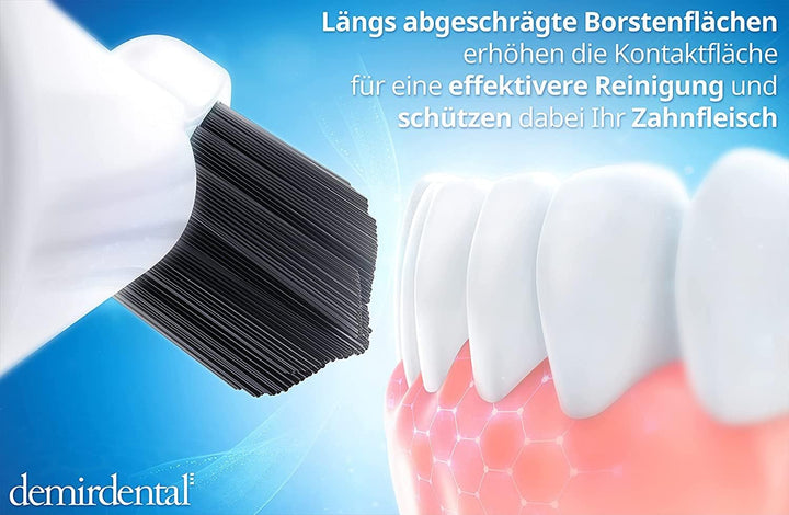 8er demirdental Ersatzbürsten passend für Philips Sonicare, Aktivkohle Aufsätze & Aufsteckbürsten, M