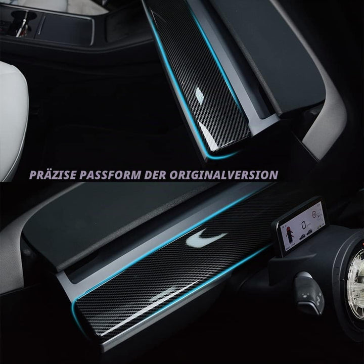 Abdeckung Armaturenbrett Modell aus Kohlefaser für Tesla Model Y, Mittelkonsole Panel Auto Aufkleber