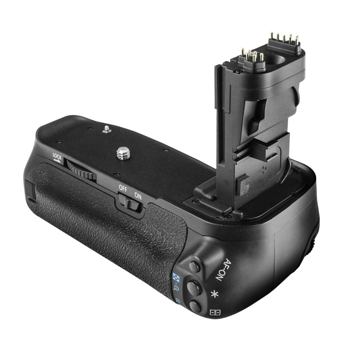 Batteriegriff kompatibel mit Canon EOS 60D, 60Da - ersetzt BG-E9, BG-E9H inkl. 2X Akkuschalen und Fe