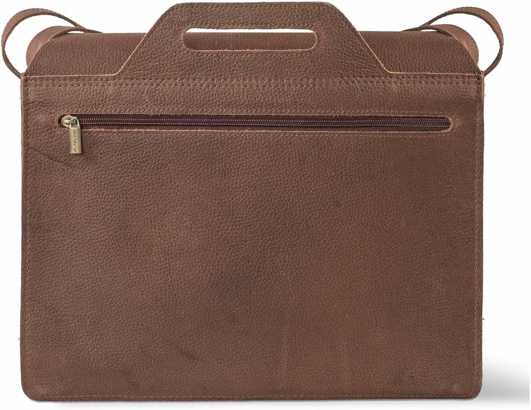 Grosse Aktentasche Lehrertasche Grösse XL aus Leder, für Damen und Herren, Jahn-Tasche 676 Braun, Br