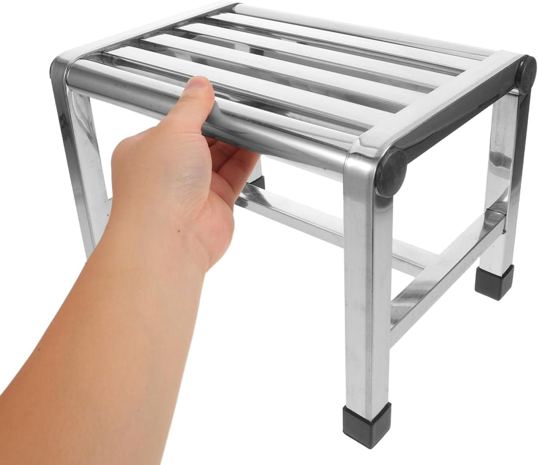 Ciieeo Duschhocker Aus Edelstahl Wasserdicht Kleiner Metallhocker Für Badezimmer Und Küche Rutschfes