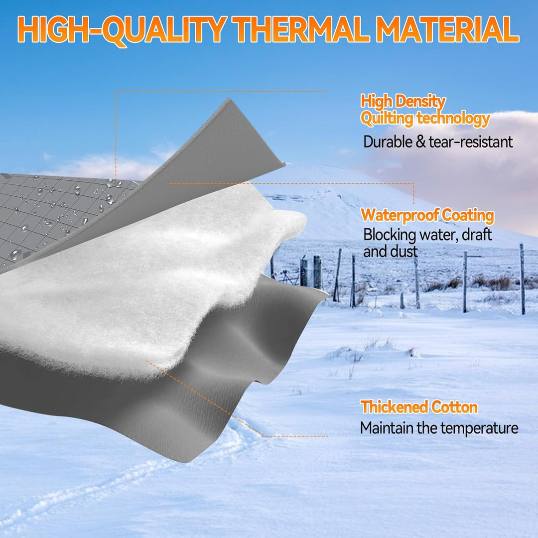 Magnetischer thermisch isolierter Türvorhang, verdickt, 210D Oxford, winddicht, thermische Türabdeck