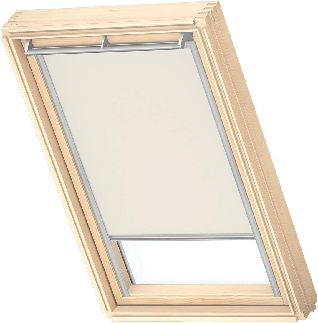 VELUX Original Dachfenster Verdunkelungsrollo für MK06, Hellbeige, mit Grauer Führungsschiene