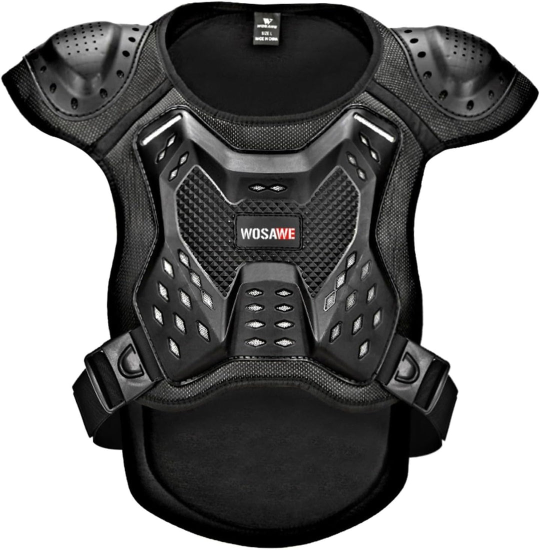 WOSAWE Motorrad Schutz Jacke für Erwachsene, Brustpanzer Racing Guard Rückenprotektoren Schutzausrüs