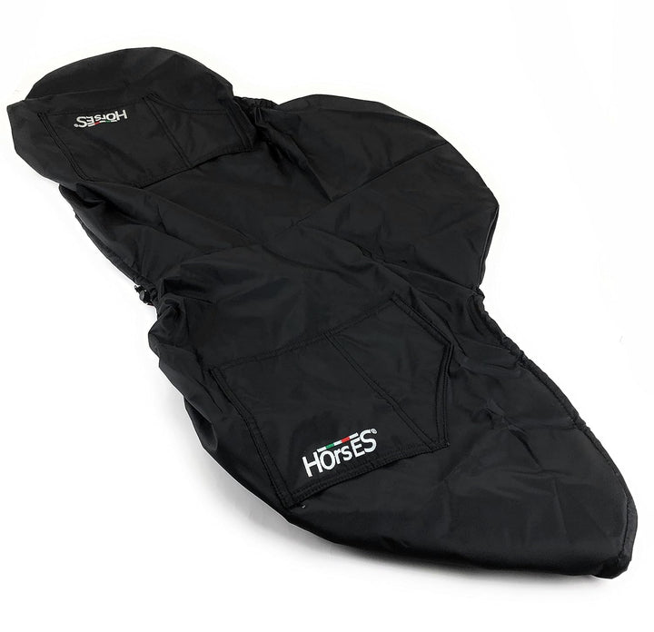 Horses, Sattel Überzug In Nylon mit innerhalb Fleece, Verstellbarer Sitzbezug, Geeignet für mehrere