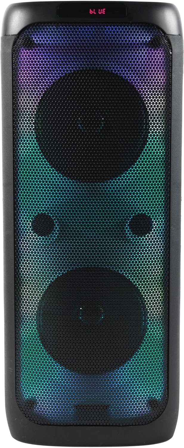 INTEMPO EE7515BLKSTKEU7 Bluetooth Karaoke Lautsprecher - Party-Stereolautsprecher mit Kabelmikrofon,