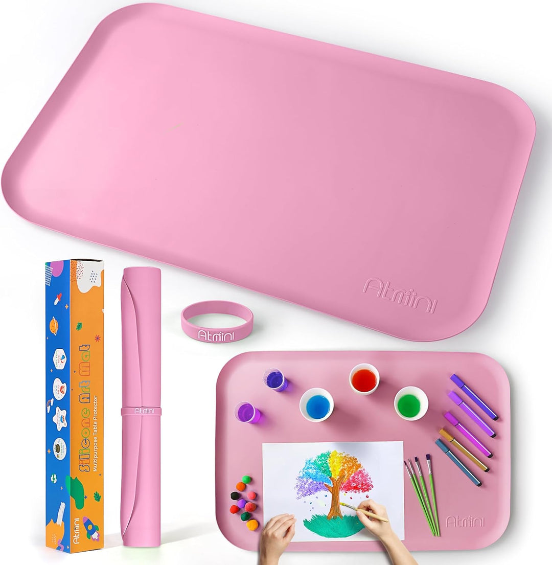 Silikonmatte Gross 60 x 40 cm, bastelunterlage kinder for Crafts, Sand Art, Painting, Resin, Handmad