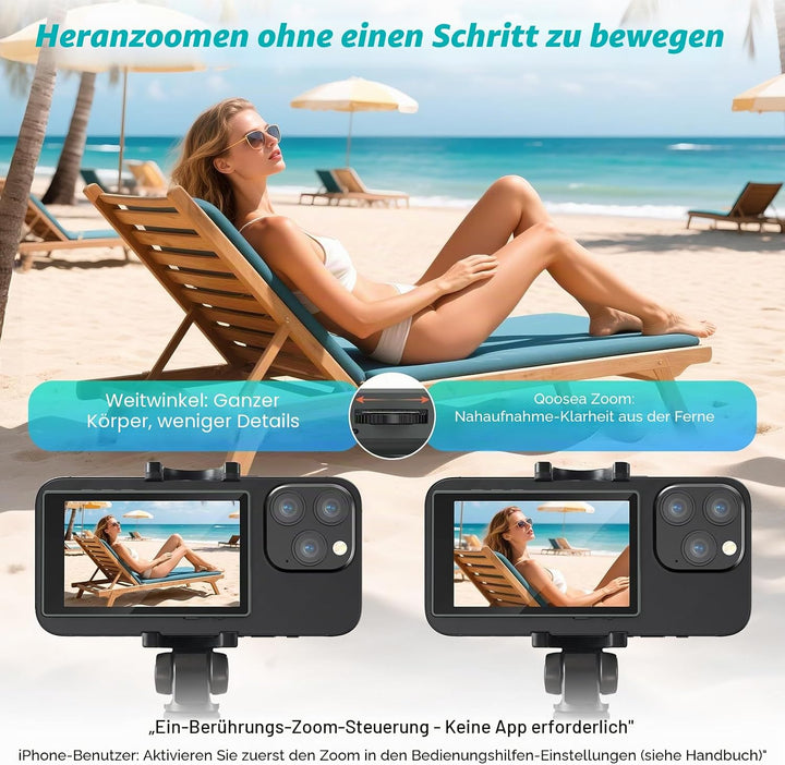 Qoosea Handy Selfie Monitor 4" Magnetisch, 1080P Wireless Selfie Monitor Bildschirm mit Lautsprecher