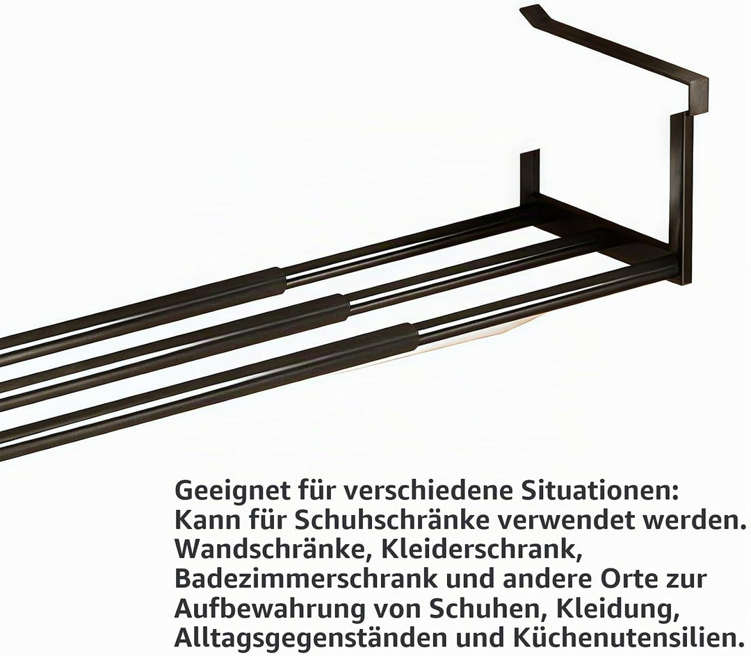 Hängendes Schuhregal Organizer im Schrank: 2 Pcs Unterregal mit Verstellbarer 40-70cm, Unter Regal A