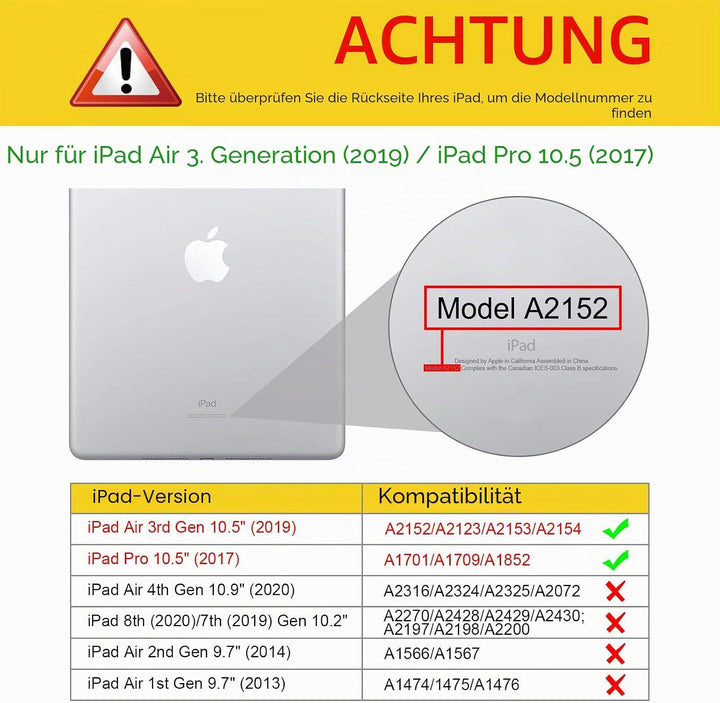 Fintie Schutzhülle für iPad Air (3. Generation) 10.5 Zoll 2019,iPad Pro 10.5 Zoll 2017 mit integrier