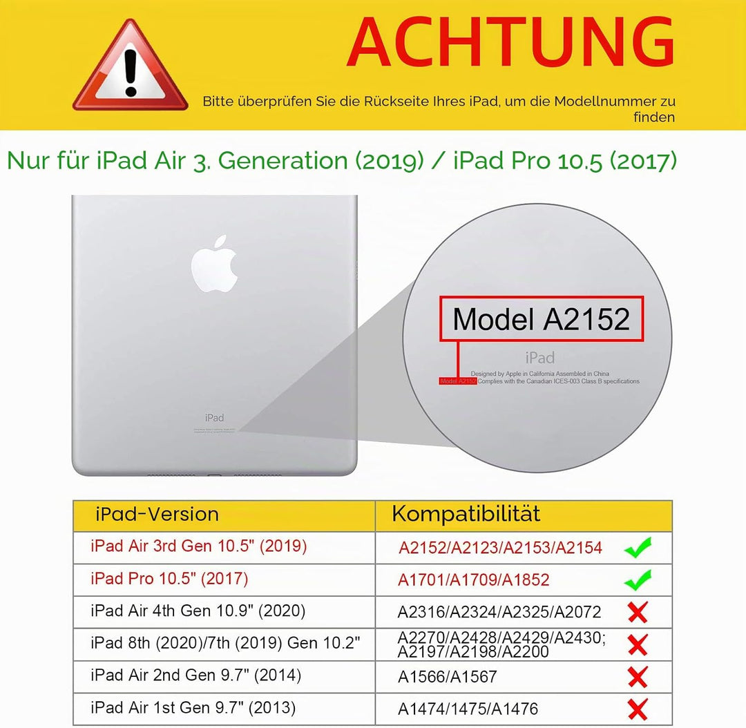 Fintie Hülle für iPad Air 10.5" 2019 (3. Generation) / iPad Pro 10.5" 2017, 360 Grad verstellbare Sc