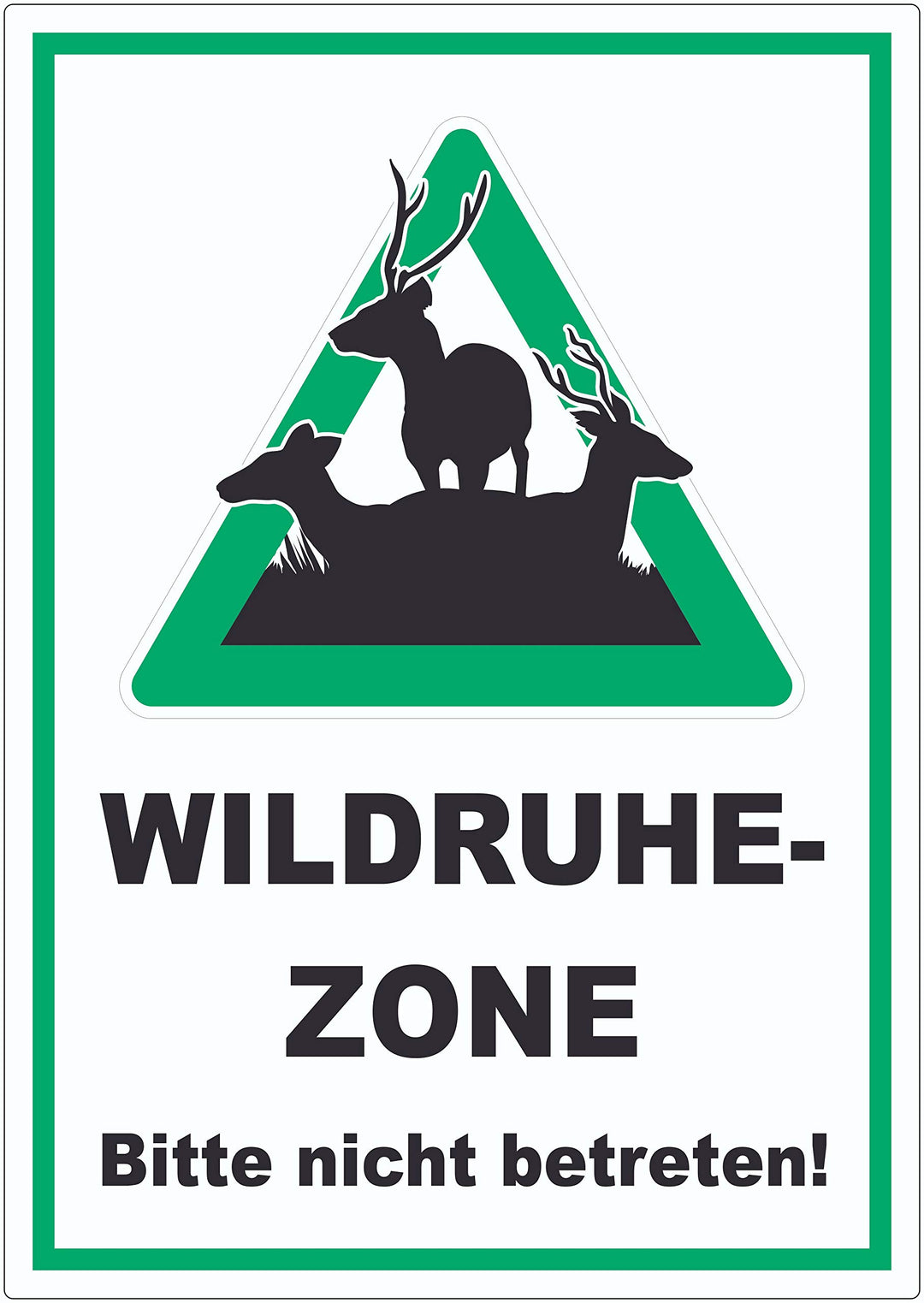 Wildruhezone Hirsche Schild A1 (594x841mm), A1 (594x841mm)