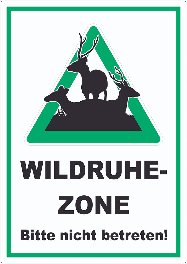 Wildruhezone Hirsche Schild A1 (594x841mm), A1 (594x841mm)