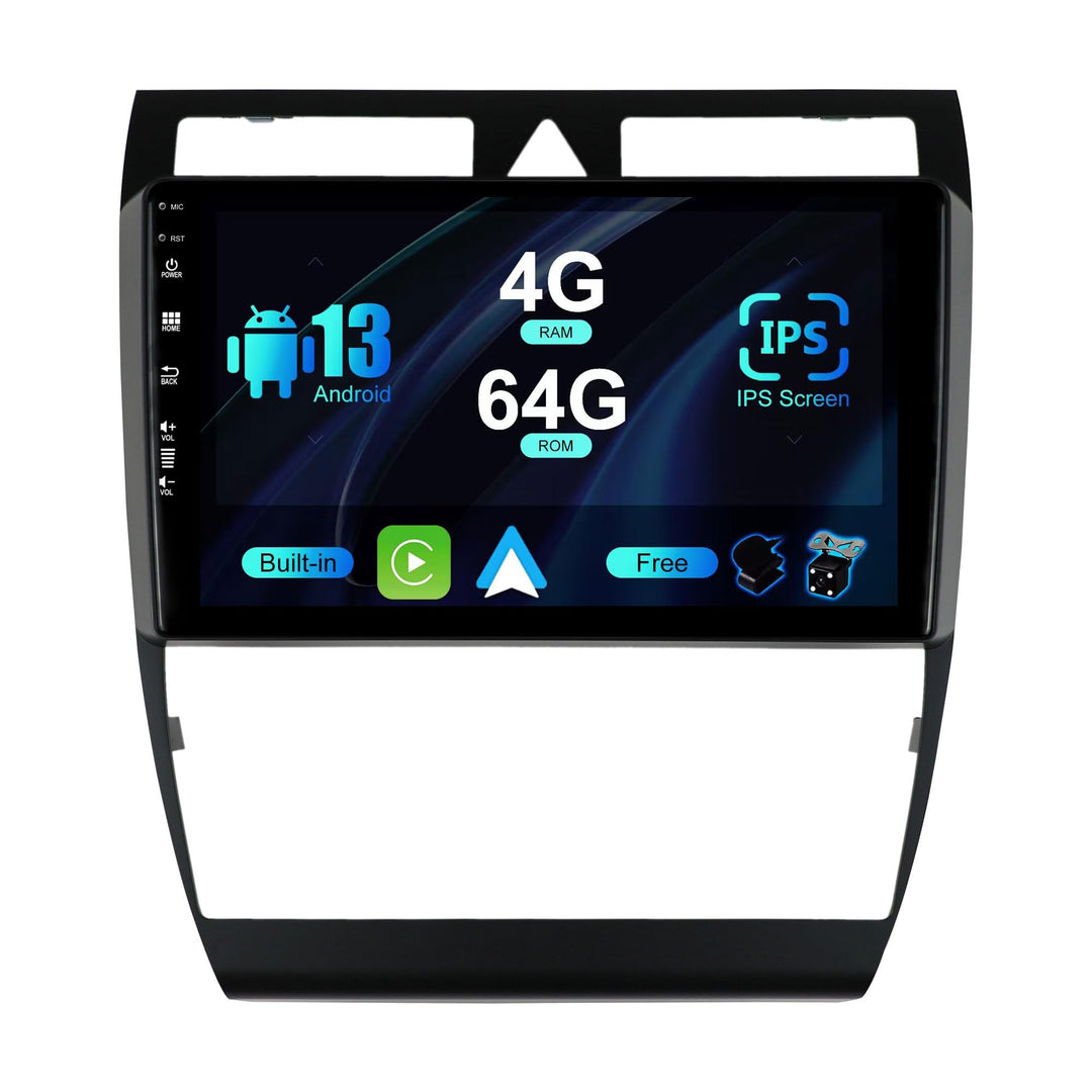 SXAUTO Android 12 IPS Autoradio Passt für Audi A6 C5 S6 (1999-2004) / RS6 (2002-2006) - Eingebaut Wi
