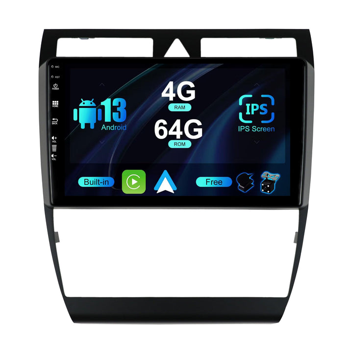 SXAUTO Android 12 IPS Autoradio Passt für Audi A6 C5 S6 (1999-2004) / RS6 (2002-2006) - Eingebaut Wi