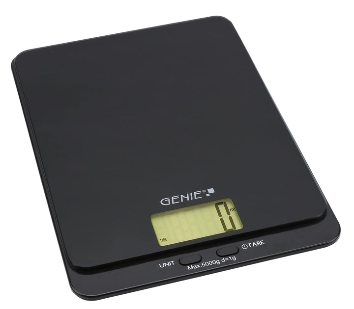 : GENIE Digitale Küchenwaage für Präzises Backen & Kochen - 5kg/1g, TARA-Funktion, LCD-Display, Inkl