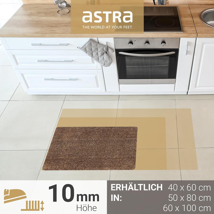 Astra Fussmatte innen rutschfest - nachhaltige Schmutzfangmatte waschbar bei 30°C - Türmatte PVC-FRE