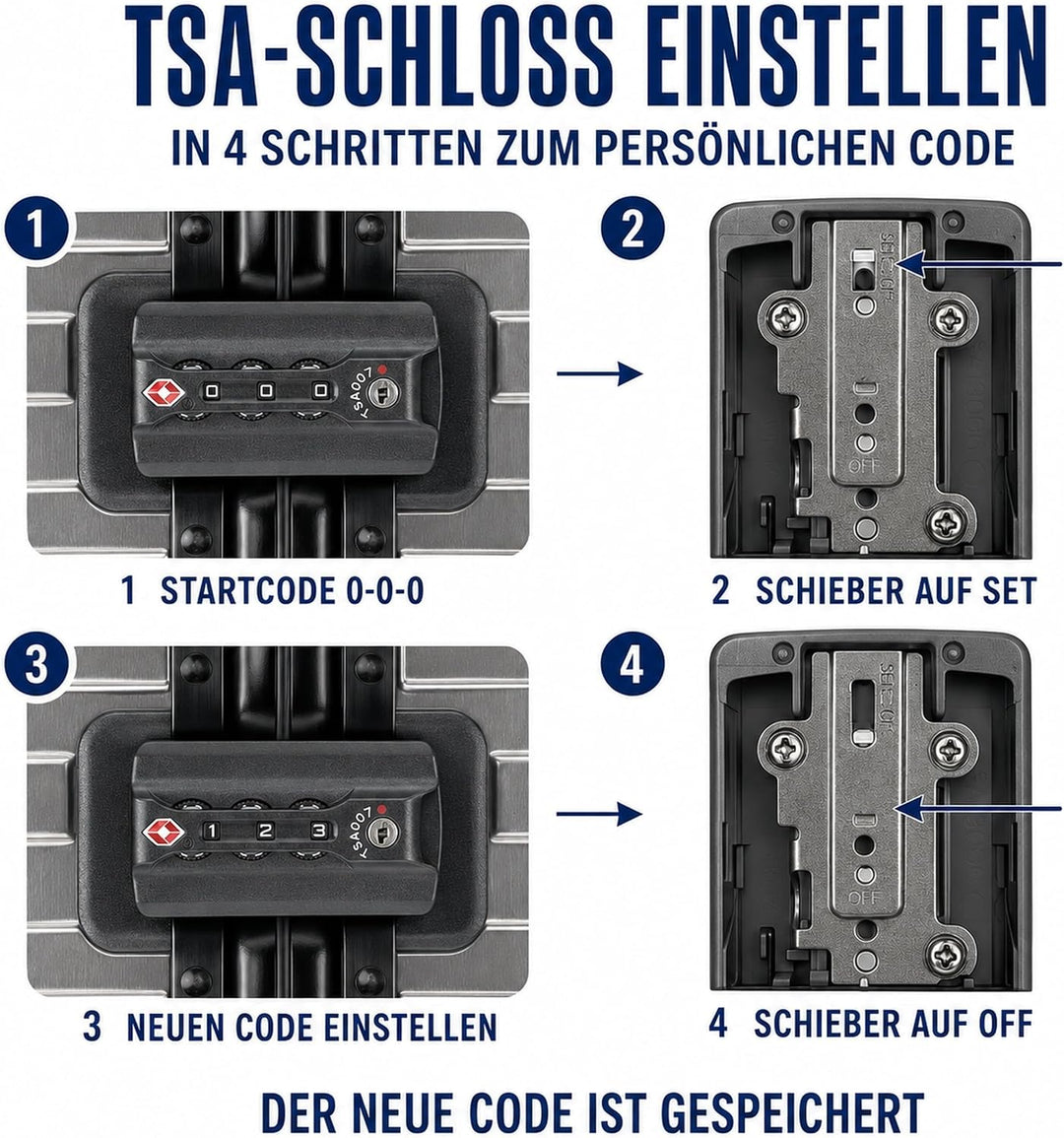 Travelhouse 100% Aluminium Reisekoffer Schwarz M-66cm Hartschalenkoffer 2X TSA Zahlenschloss 4 Silen