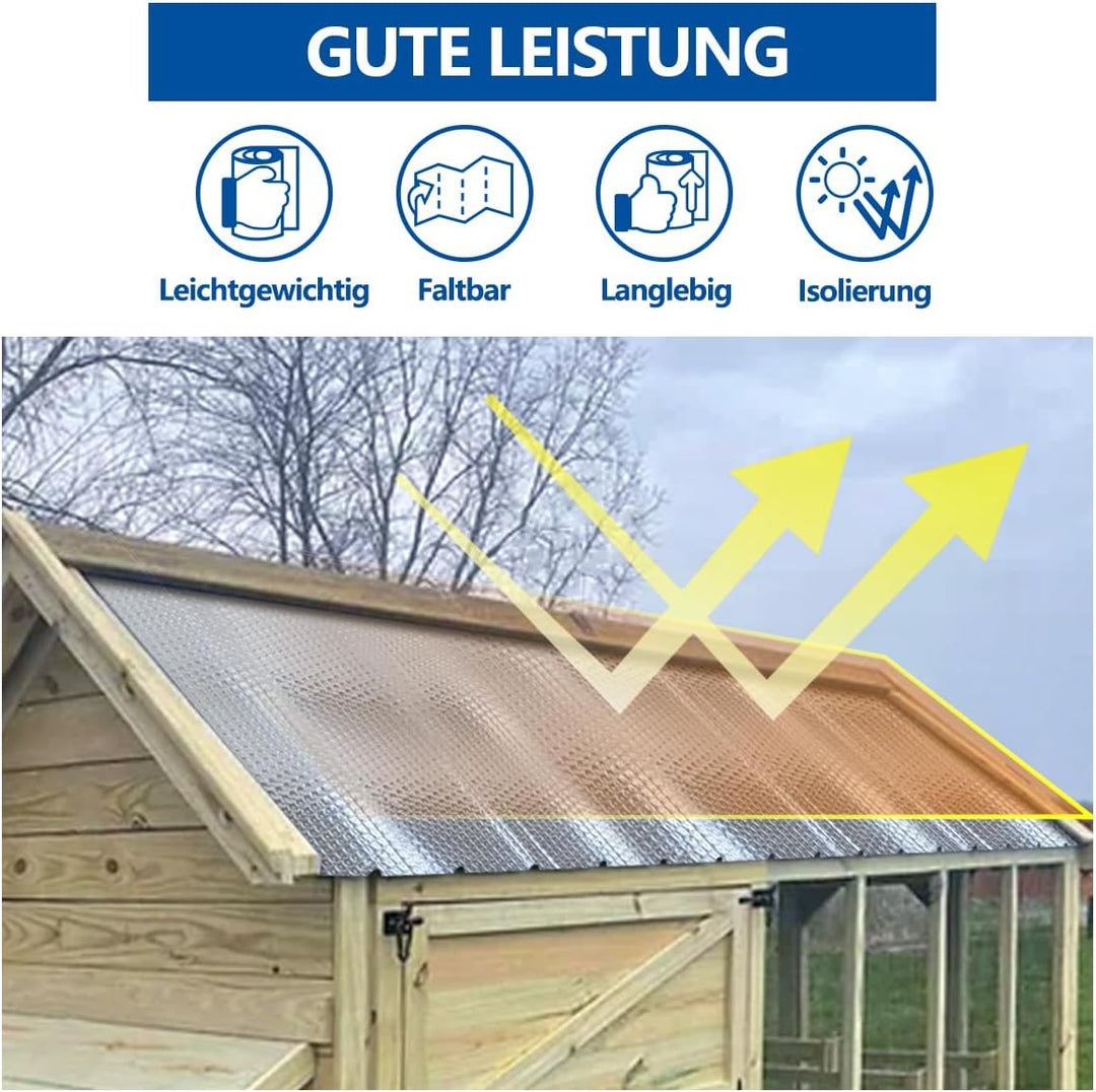 Storystore Aluminisierte Isolierfolie 120cm x 3m, 3mm Dicke Isolierung Dämmfolie Doppelseitige Alu-L