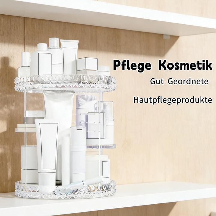 360° Drehbar Make Up Organizer Drehbar, Einstellbar Schminktisch Organizer, Platz Sparen, Geeignet F
