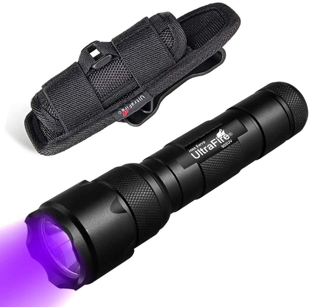 ULTRAFIRE UV Taschenlampe 395-405nm Zoomable Schwarzlicht Mini LED Taschenlampe Einstellbarer Fokus