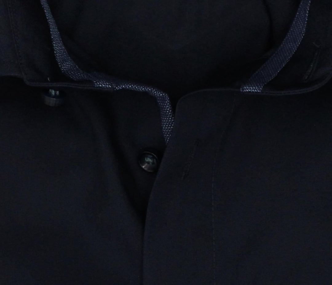 OLYMP Herren Businesshemd Langarm Luxor,Einfarbig,modern fit,Global Kent 46 Kobalt 08, 46 Kobalt 08