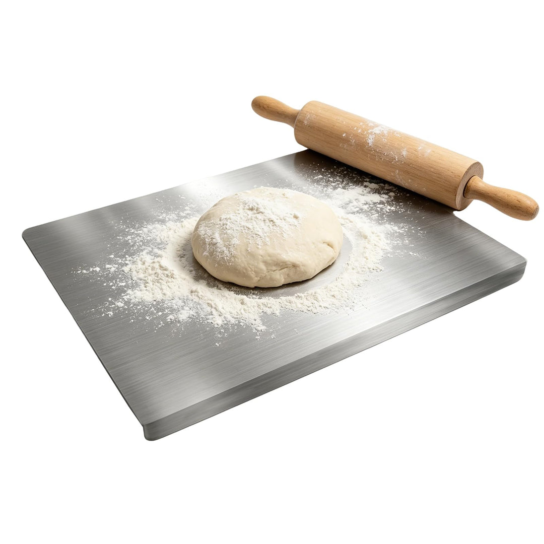 Edelstahl Schneidebrett mit Kante, Edelstahl Arbeitsplatte, Küche Schneidbrettchen, Schweres Schneid