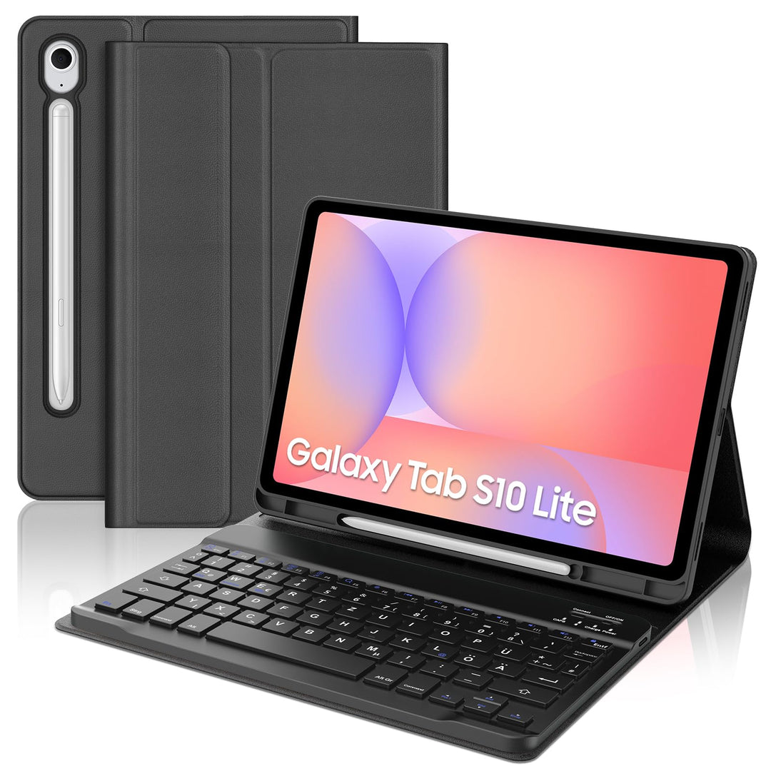 Tastatur für Samsung Galaxy Tab S10 Lite/S10 FE/S9 FE 10.9" &amp; S9 11" | Hülle mit Bluetooth Magnetisc