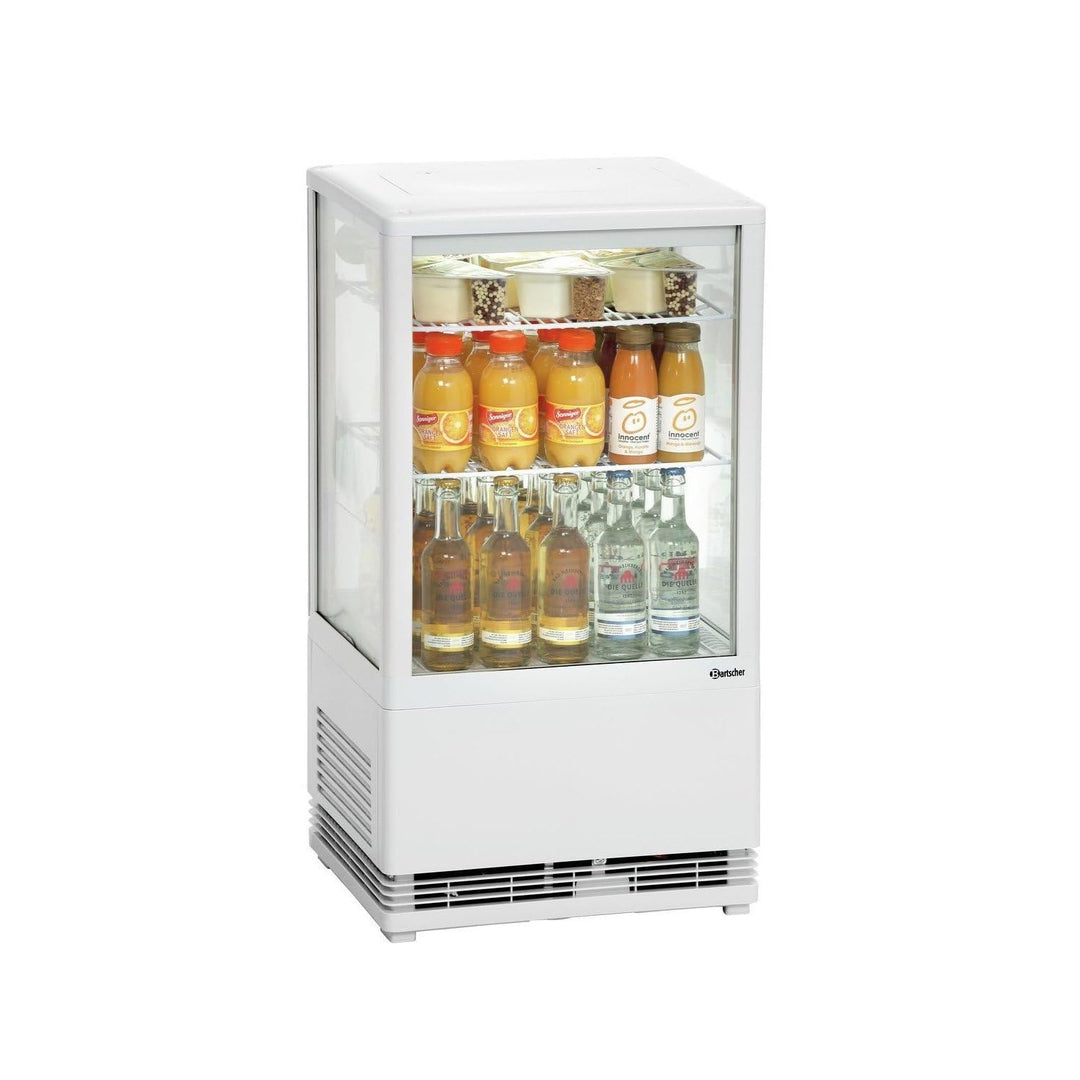 Bartscher Mini-koelvitrine 58L, wit