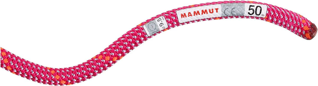 Mammut 9.5 Crag Dry Kletterseil, pink-Zen, 50m Dry Standard, Pink-zen 50 m, Dry Standard, Pink-zen 5