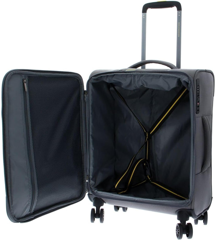 Mandarina Duck Unisex Smile & Go Trolley Cabin Steel P10jnv01 Gepäck- Koffer, Steel