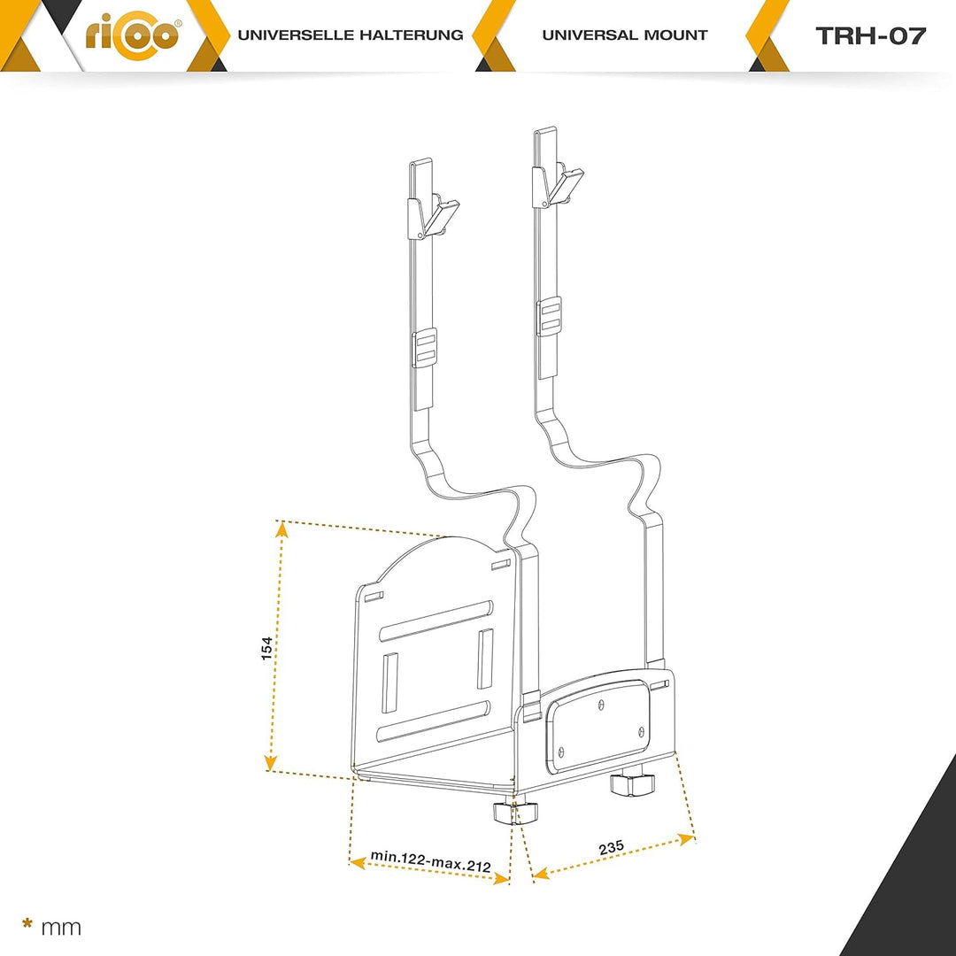 RICOO PC Rechner Halterung für Wand Montage Wandhalterung Server Rack Untertisch Schreibtisch Comput