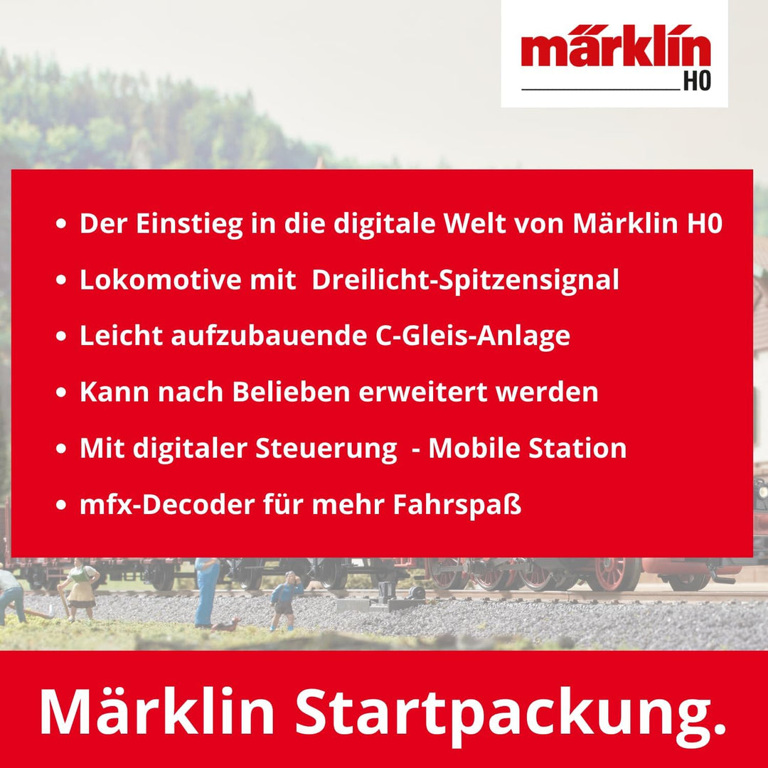 Märklin 29074 BR 74 Digital-Startpackung Güterzug Epoche 3, Spur H0 Modelleisenbahn, viele Soundfunk
