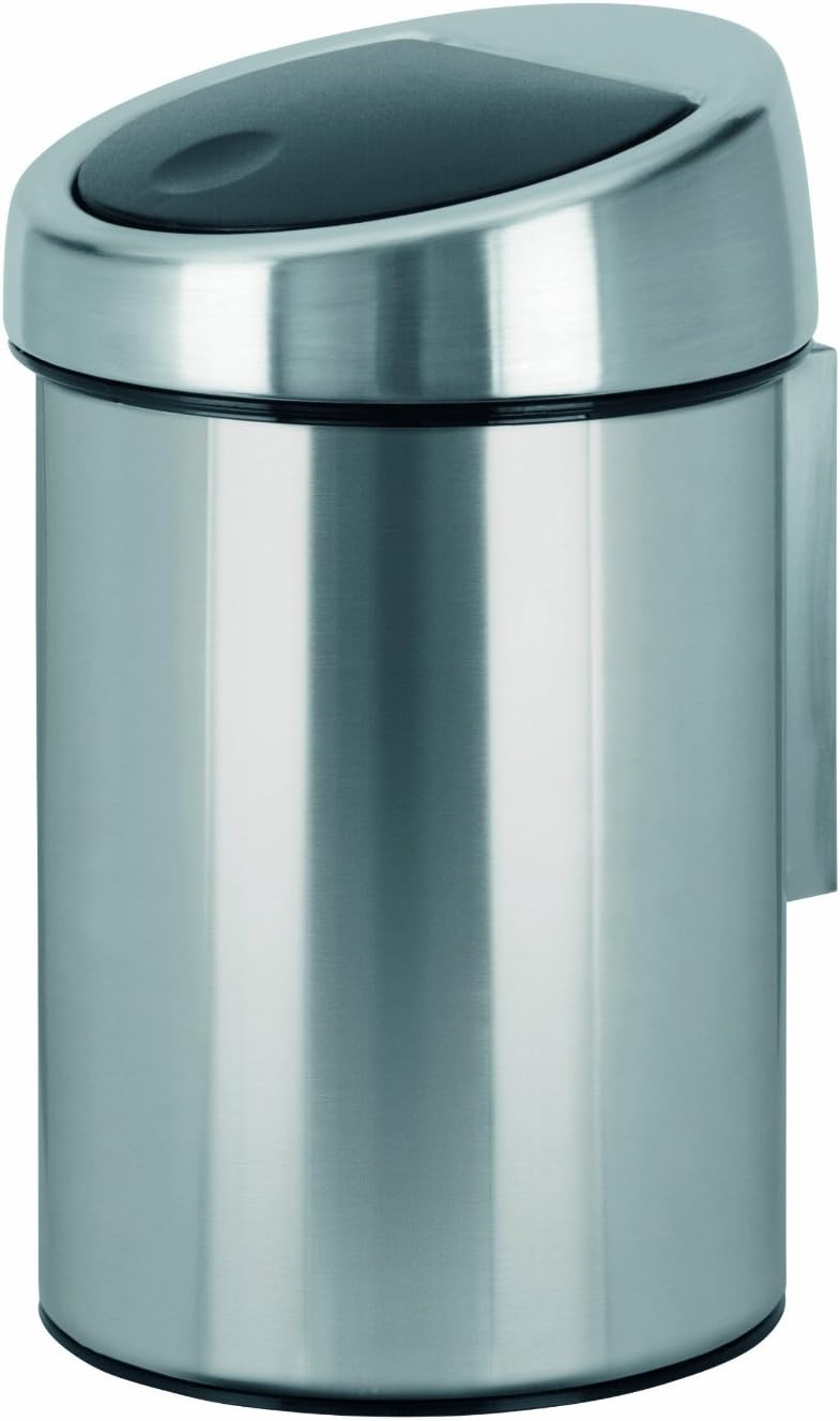 Brabantia Touch Bin 3L mit Kunststoffeinsatz - Matt Steel Fingerprint Proof 3 Liter Matt Steel Finge