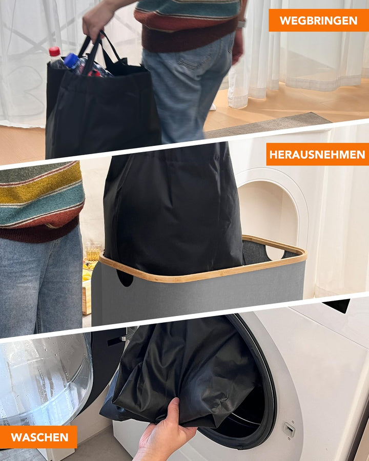 SOUTHGATE Pfandflaschen Sammelbehälter 2 Fächer, 170L Pfandbehälter, Leergut & Altglas Aufbewahrung