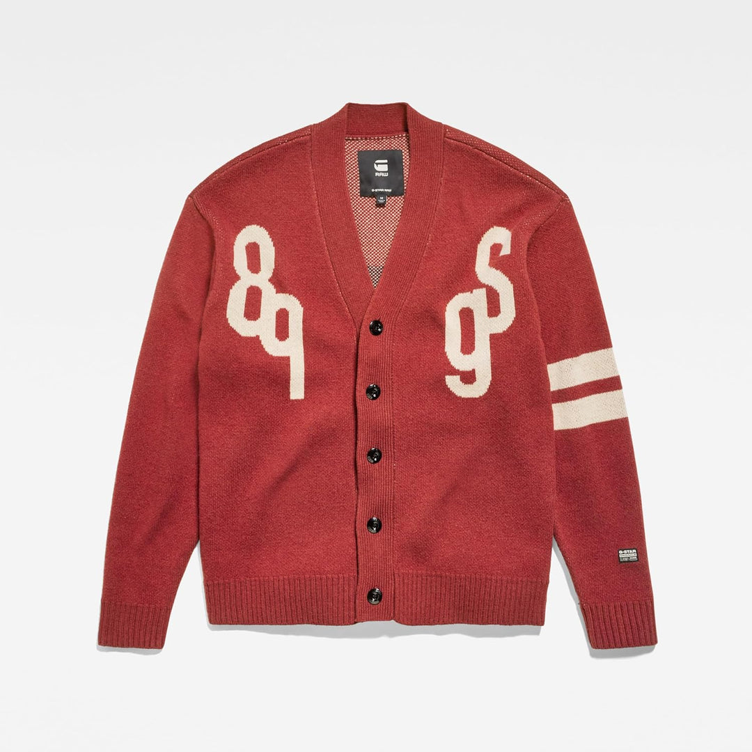 G-STAR RAW Herren Holiday 89 Gs Loose Knitted Cardigan Sweater S Rot (Burned Red D24226-d514-624), S
