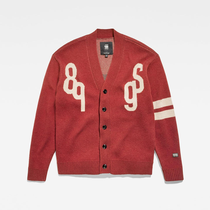 G-STAR RAW Herren Holiday 89 Gs Loose Knitted Cardigan Sweater S Rot (Burned Red D24226-d514-624), S