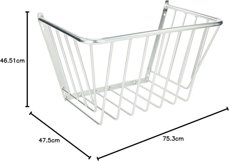 Kerbl 3231 Heuraufe, grosses Modell, verzinkt; 75, 3x47, 5x46, 5cm