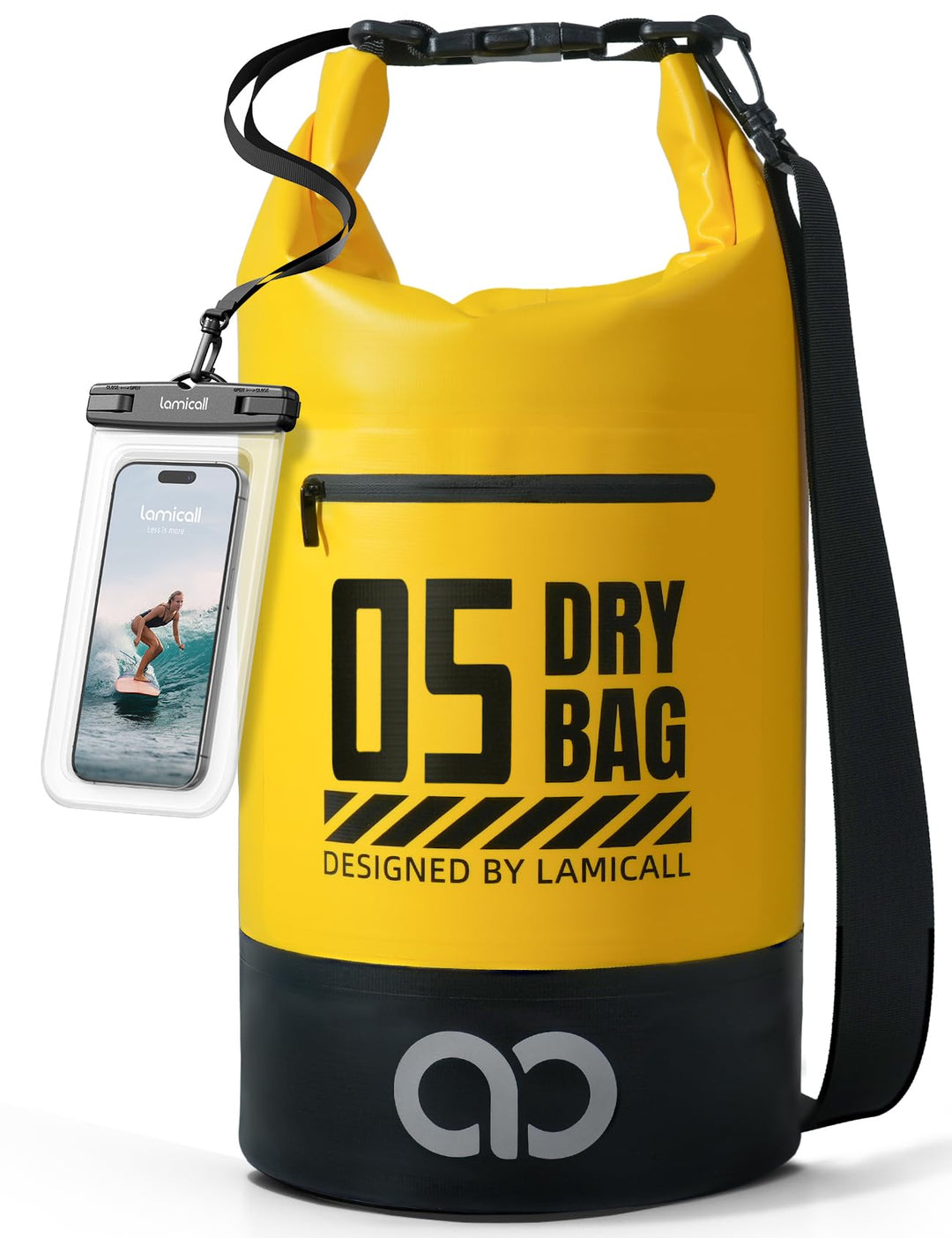 Lamicall Dry Bag, wasserdichte Tasche Beutel, Wasserfester Rucksack Drybag | [Robust &amp; Kratzfest] 5L