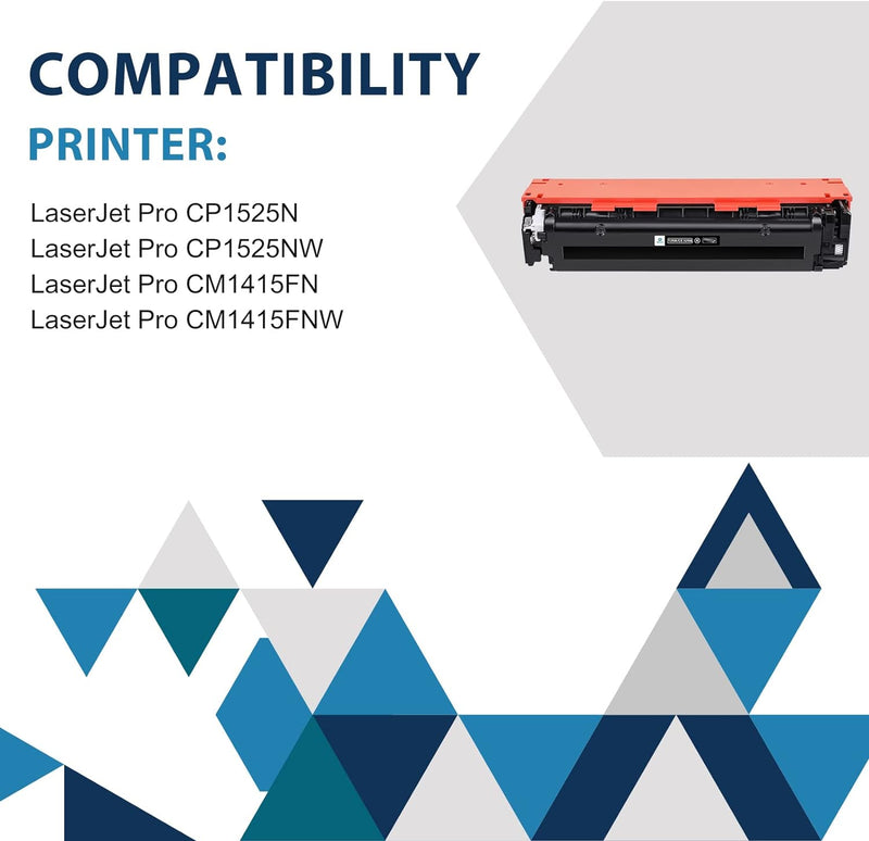 128A 4er-Pack Toner Kompatibel für HP CE320A CE321A CE322A CE323A Laserjet Pro CP1525 CP1525nw CP152
