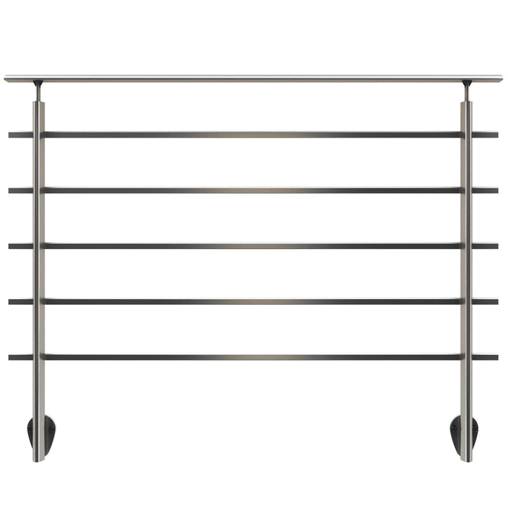 DOLLE Brüstungsgeländer Set aus Aluminium seitliche Montage Tropfenform 150 cm, Seitliche Montage