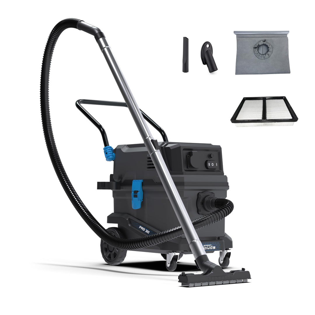 Güde Pro 30 Nass-Trockensauger – 230 Volt, 1800 Watt, 23 Kilopascal Unterdruck, 30 Liter Behälter, m