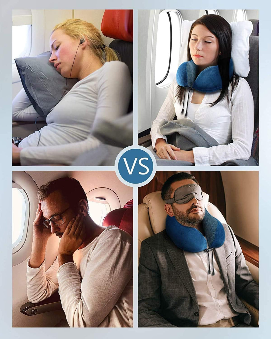 HOMIEE Reise Nackenkissen, Orthopädisches Nackenkissen Schlafen Memory Foam Stoff Ergonomisches Nack