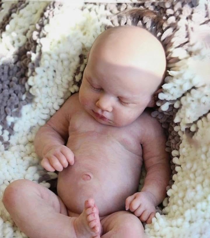 Zero pam Reborn Baby Mädchen-30CM Echtem Silikon Reborn Baby Vollsilikon Lebensecht, Reborn Puppen L