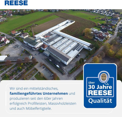 REESE Sockelleisten Schwarz | Weimarer Profil | MDF Folie | 40mm Höhe | 40 Stück / 92 lfm 40mm 40 St