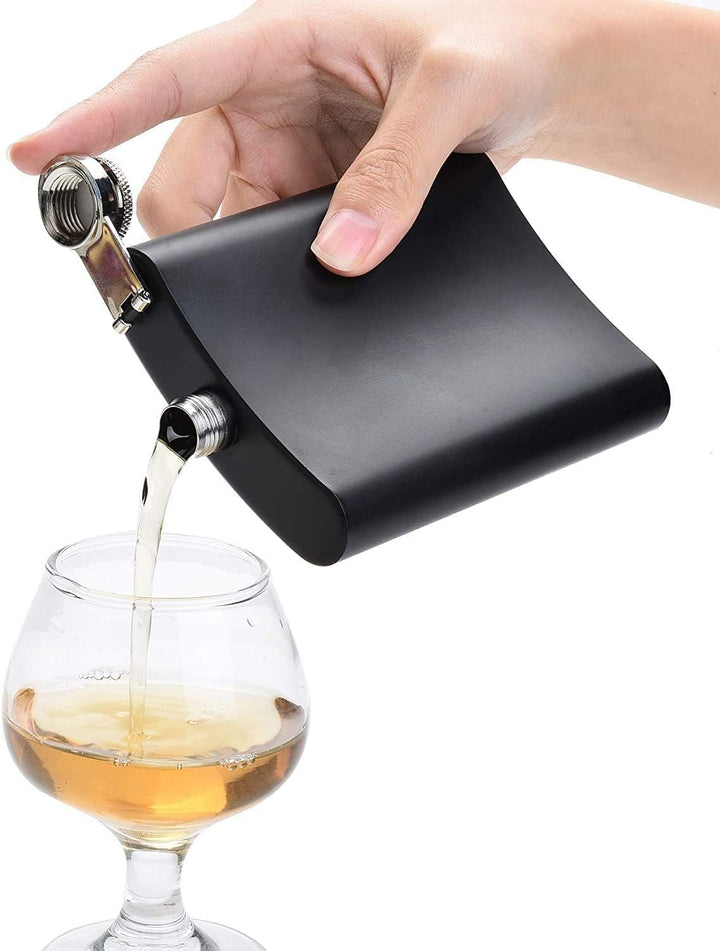 12 Stück Edelstahl Flachmann für Männer, 8 oz/ 220 ml Tragbarer Taschenflachmann, Edelstahl Auslaufs