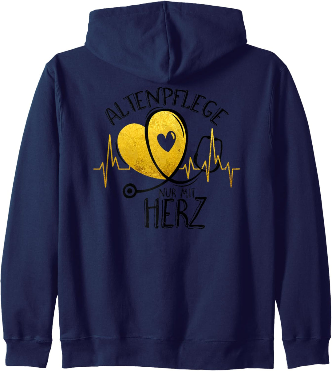 Heart Curve Stethoscope - Altenpflege 3 - Fan Fun Kapuzenjacke