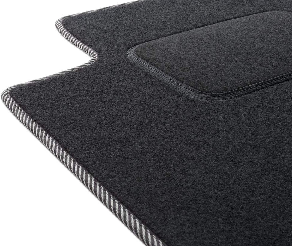 MOTOS Standard Velours-Fussmatten passend für Audi TT II 8J 2006-2014 - Standard, Gewebt, Weiss fuss